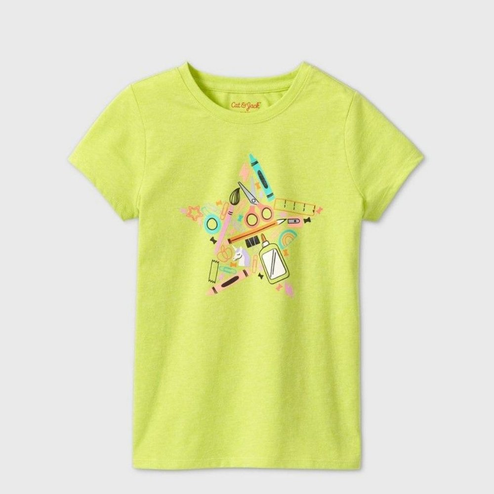 Girls' School Supplies Star Graphic T-Shirts